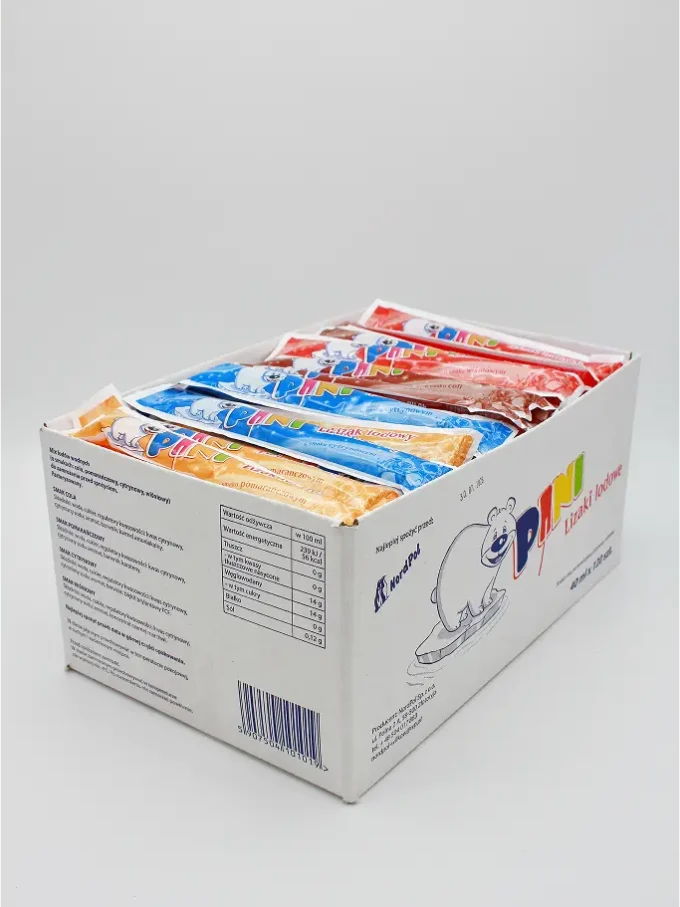 Lizaczki lodowe pini kartonik 120 szt.